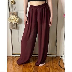 Maroon Shiffon Pants